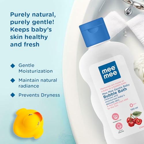 Mee Mee Baby Body Wash | Pk of 1(100ml) With Cherry & Fruit Extracts | Tear-Free Formula | Moisturizes and Soothes Skin | Natural Head to Toe Baby Mild Bubble Bath Dermatologically Tested - Image 4
