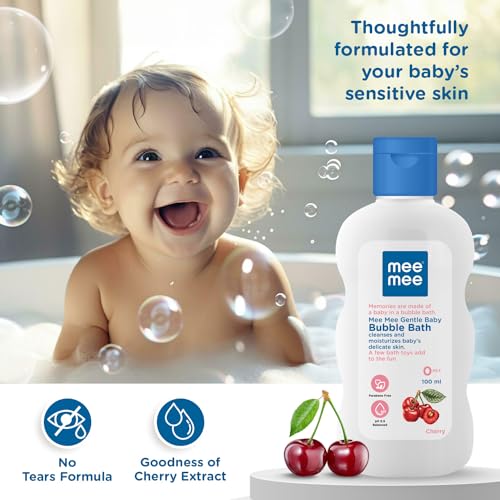 Mee Mee Baby Body Wash | Pk of 1(100ml) With Cherry & Fruit Extracts | Tear-Free Formula | Moisturizes and Soothes Skin | Natural Head to Toe Baby Mild Bubble Bath Dermatologically Tested - Image 3