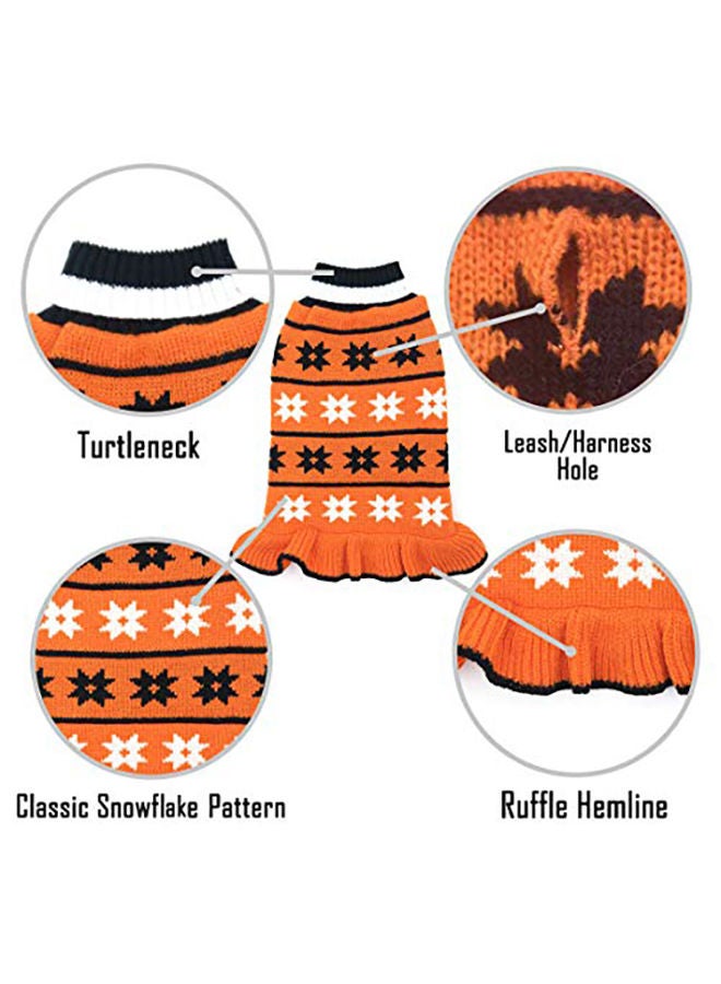 NIBEMINENT Kyeese Dog Sweater Dress Orange XL - Image 3