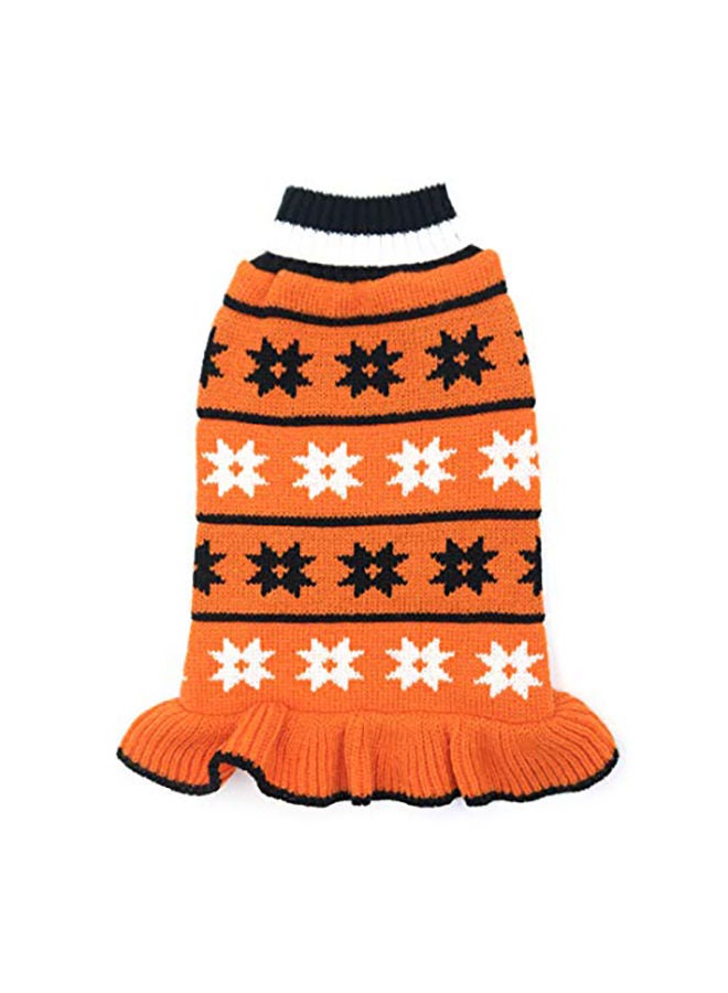 NIBEMINENT Kyeese Dog Sweater Dress Orange XL - Image 1
