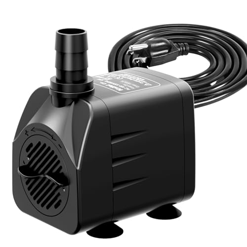 Knifel Submersible Water Pump, Ultra Quiet 400GPH(1500L/H,25W) Fountain Pump with Over Heating Protection 6.5ft High Lift, Pond Pump for Fish Tank, Pond, Aquarium, Statuary, Hydroponics - Image 1