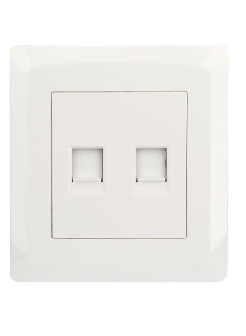 Terminator Wall Plate With Two RJ45 Data Sockets & Module TWS 2S-TD