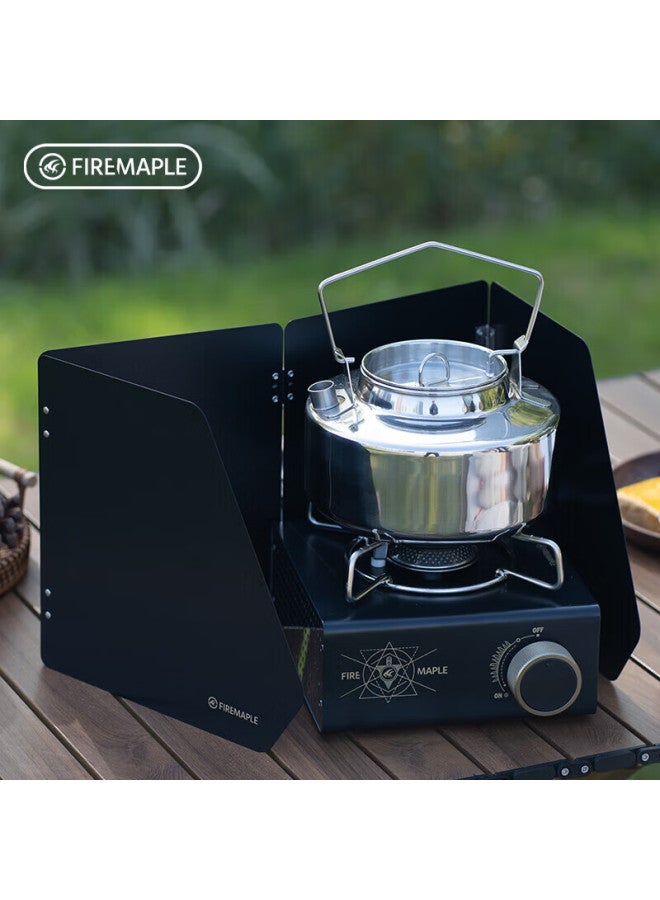 Fire-Maple Fire-maple Mountain Shadow Card Stove Windshield - Black Special Edition, Outdoor Folding Gas Screen Cover, Kitchen Oil-proof Shield  - Image 2