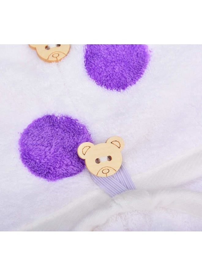 HOPESHINE - Microfiber Hair Towel Wrap Small Size for Little Girl 3-Pack Super Absorbent Magic Instant Hair Drying Towels for Kids (StampR 3-Pack) - Image 1