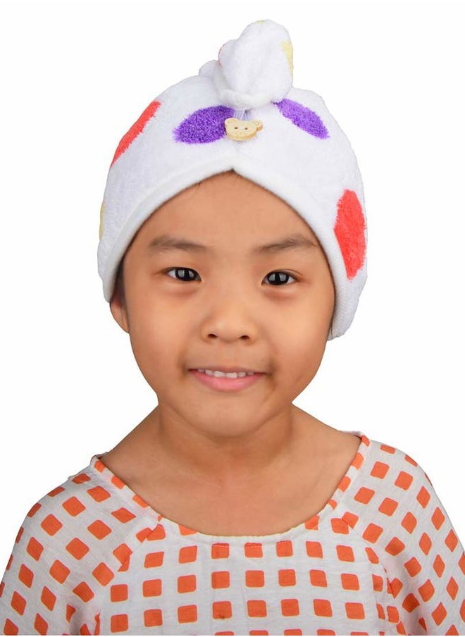 HOPESHINE - Microfiber Hair Towel Wrap Small Size for Little Girl 3-Pack Super Absorbent Magic Instant Hair Drying Towels for Kids (StampR 3-Pack) - Image 1