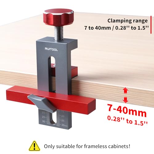 RUITOOL Cabinet Door Mounting Jig, Installation Positioner for Frameless Cabinets Only, Easily Adjustable Aluminium Alloy Versatile Cabinet Hardware Jig, Holiday Home Improvement Gifts for Him - Image 2