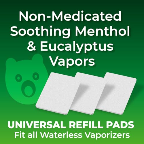 Real Relief وسادات إعادة تعبئة عالمية من ريال رليف لجهاز البخار بدون ماء مهدئة غير طبية بالمنثول والأوكاليبتوس تناسب جميع أجهزة البخار عبوة من 5 قد تختلف التعبئة والتغليف - Image 4