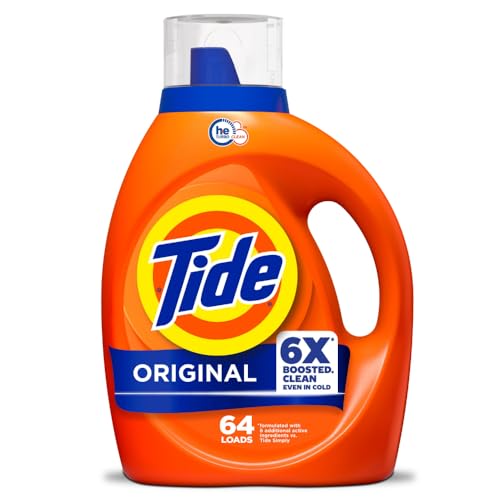 Tide Liquid Laundry Detergent, Original Scent, 80 fl oz, 64 Loads, Boosted Clean Even in Cold Water with Concentrated Washing Soap - Image 1