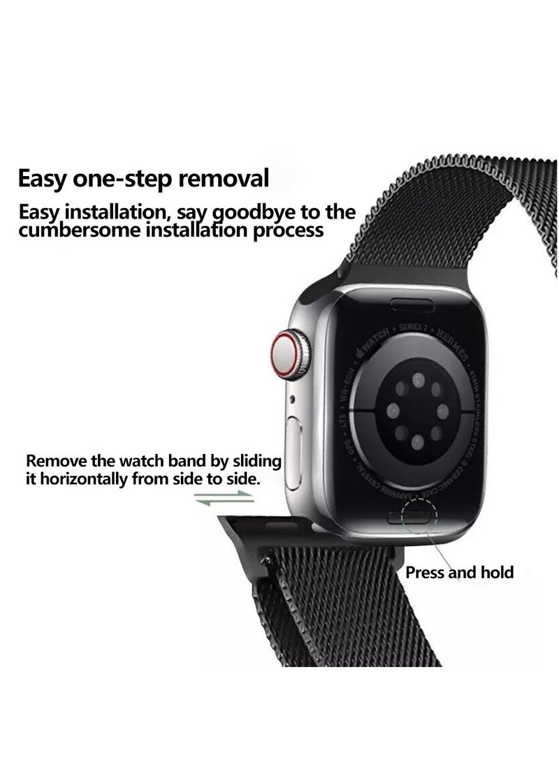 2pcs Steel Strap Compatible with Apple Watch 42/44/45/49mm - Image 5