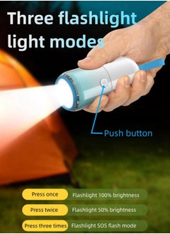 SYOSI Camping Flashlight, Mini Camping Lantern, Rechargeable LED Flashlight, Multifunctional Flashlight with Night Light/SOS Light/Camping Light/RGB Light, for Hiking/Camping/Emergency/Home  - Image 4