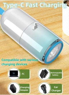 SYOSI Camping Flashlight, Mini Camping Lantern, Rechargeable LED Flashlight, Multifunctional Flashlight with Night Light/SOS Light/Camping Light/RGB Light, for Hiking/Camping/Emergency/Home  - Image 3