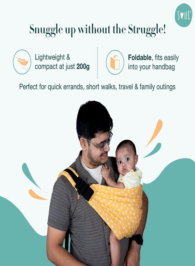 SOULSLINGS حاملة أطفال سولسلينغز إمبو باكِل للورك - قطن 100% - ديزي | حاملة أطفال | حاملة أطفال خفيفة الوزن | قابلة للتعديل من 6 إلى 30 شهرًا (حتى 20 كجم) - Image 3