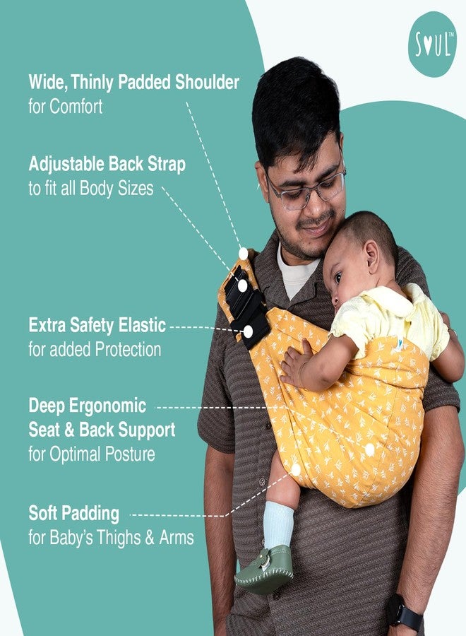 SOULSLINGS حاملة أطفال سولسلينغز إمبو باكِل للورك - قطن 100% - ديزي | حاملة أطفال | حاملة أطفال خفيفة الوزن | قابلة للتعديل من 6 إلى 30 شهرًا (حتى 20 كجم) - Image 5