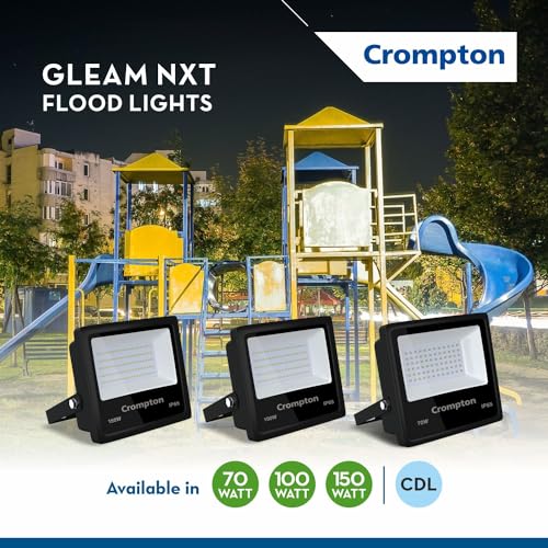 Crompton Gleam NXT 70 Watt Outdoor LED Flood Light | Wide Angle Beam| (Cool Day Light 6500K) - Pack of 1 - Image 4