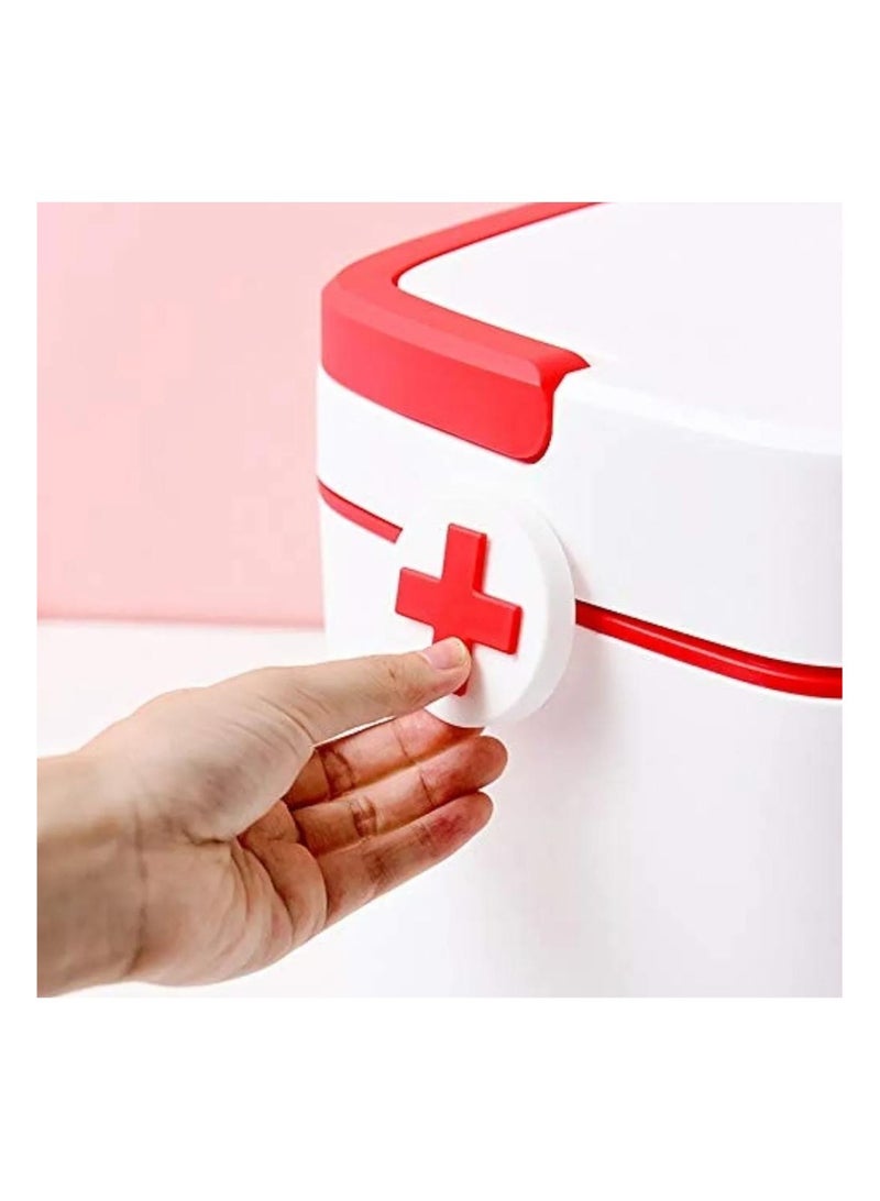 DARIYAH Pill Organizer Weekly 7 Compartments Large Case, Portable Compact Waterproof Box to Hold Medicine, Vitamin, Fish Oils, Jewelry and Secrets for Travel/Outdoor/Business Trip  XQ-040 - Image 3