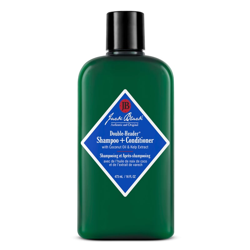 Jack Black  DoubleHeader Shampoo  Conditioner  PureScience Formula Coconut Oil and Kelp Extract SulfateFree Removes Oil and Product Buildup Lightly Conditions and Soothes 16 Oz