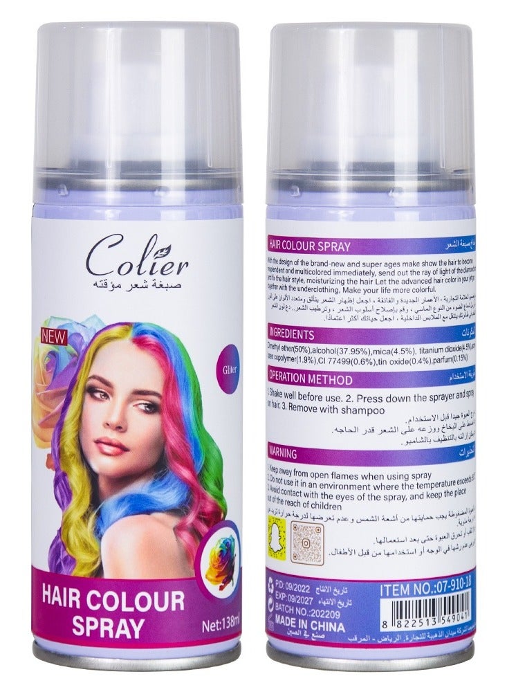 Temporary hair dye spray white 138 ml colored 138 ml