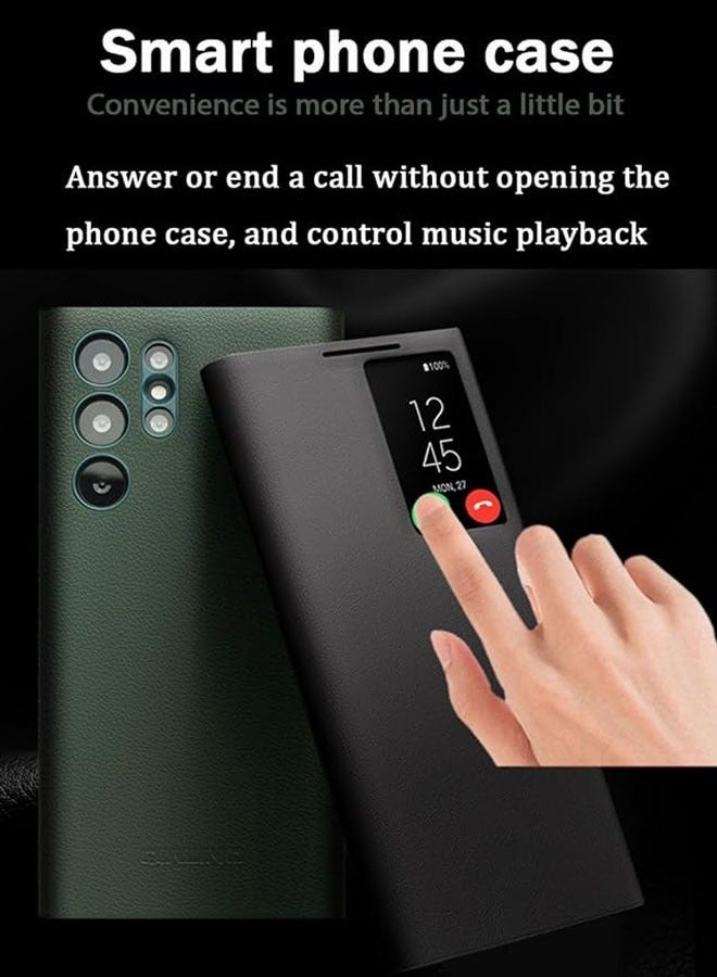 general Suitable for Samsung Galaxy S23 Ultra smart window protector, flip free listening case compatible with S23 Ultra - Image 2