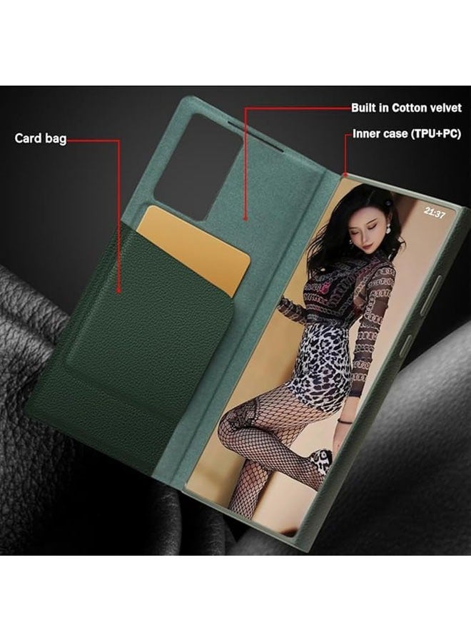 general Suitable for Samsung Galaxy S23 Ultra smart window protector, flip free listening case compatible with S23 Ultra - Image 5