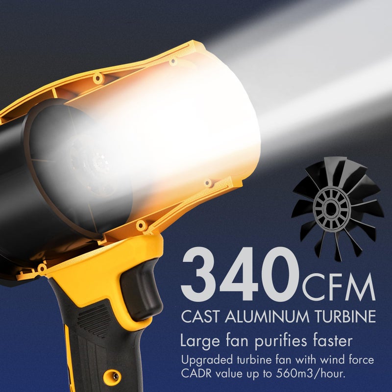 Wagan EL7213 Handheld Cordless Leaf Jet Blower 31000RPM High Performance Turbo Air Duster, Including 2 UL Certified 3.0Ah Batteries, Portable Lightweight Duster Cleaner for Home and Car Cleaning Use - Image 3