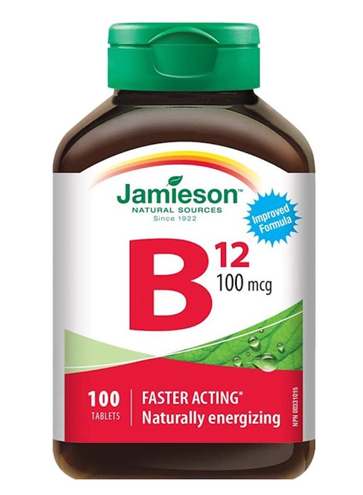 Jamieson Vitamin B12 Methylcobalamin 100 mcg 100 Tablets
