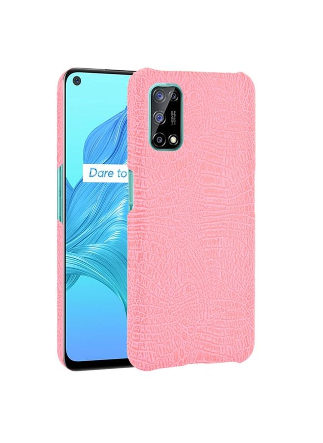 HuHa Case Cover For Realme V5 5G Shockproof Crocodile Texture PC + PU Case Pink 