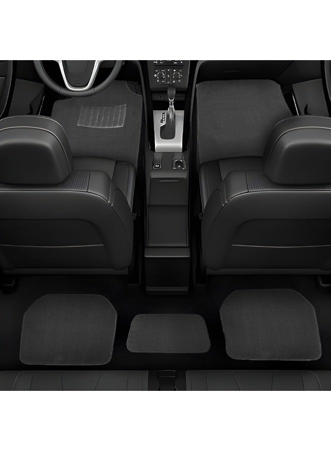 BYSON Durable Waterproof Car Floor Mats 5 Piece Set - Universal Fit for SUV and Sedan, Heavy Duty Non Slip Soft Auto Foot Mats, Easy to Clean Interior Protection Accessories for All Seasons (Black) - Image 3
