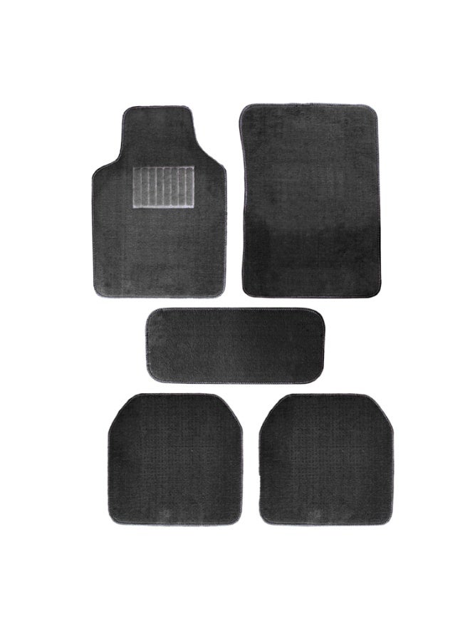 BYSON Durable Waterproof Car Floor Mats 5 Piece Set - Universal Fit for SUV and Sedan, Heavy Duty Non Slip Soft Auto Foot Mats, Easy to Clean Interior Protection Accessories for All Seasons (Black) - Image 4