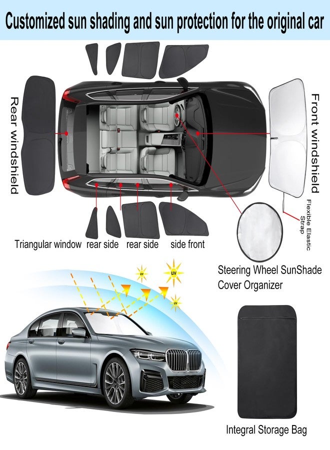 TINGLU Window Shades for BMW X1 F48 2016 2017 2018 2019 2020 2021 2022 Accessories Car Side Full Windows Rear Triangular Windshield Sun Shade Sun UV Rays & Privacy Protection for Camping 10PCS - Image 3