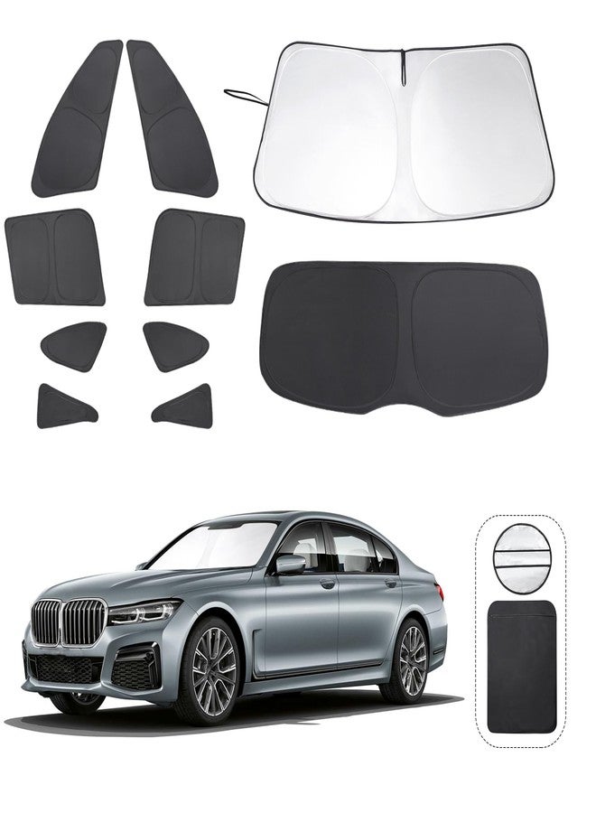 TINGLU Window Shades for BMW X1 F48 2016 2017 2018 2019 2020 2021 2022 Accessories Car Side Full Windows Rear Triangular Windshield Sun Shade Sun UV Rays & Privacy Protection for Camping 10PCS - Image 1