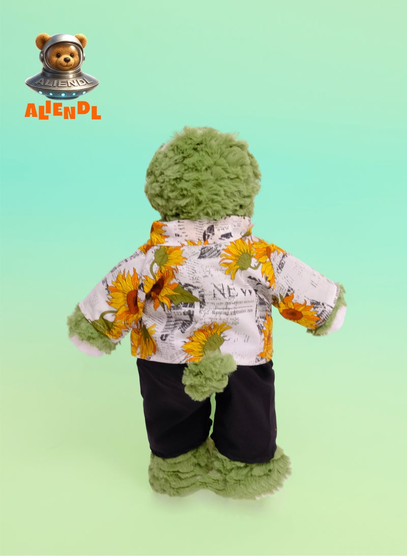 ALIENDL Goofy Gator – Plush Alligator Stuffed Animal Toy for Baby Kids, Soft Cute Funny Alligator Doll Gift Set with Removable Outfit & Pouch, Unique Gift for Kids, Boys & Friends - Image 4