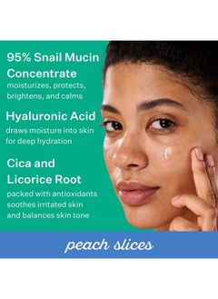 Peach Slices | Snail Rescue Intensive Treatment Washoff Face Mask | 95% Snail Mucin | For Dark Spots & Blemishes | Refreshing & Calming Mask | Clear Radiant & Hydrated Skin | Skin Care | 3.38 Oz  - Image 5