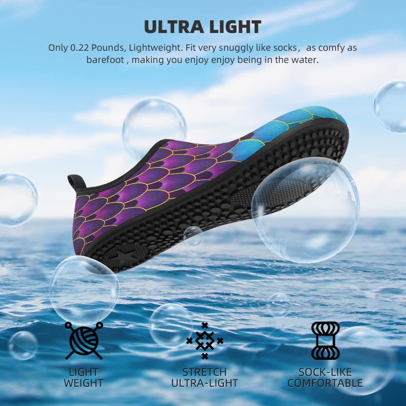 ATHMILE Water Shoes Women Men Barefoot Aqua Socks Quick-Dry for Beach Swim Pool Yoga Camping Cruise Surf Sport - Image 4