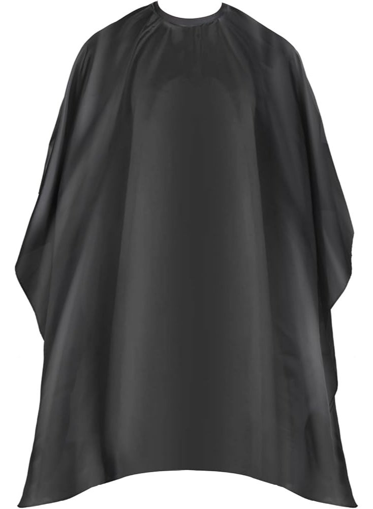 Professional Hair Cutting Cape with Adjustable Snap Closure, Salon Barber Cape,Waterproof Hairdressing Salon Cape - 57" x 51"(Black), Black, Regular - Image 1