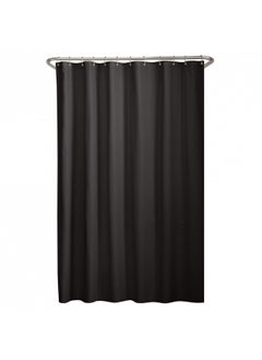 MAYTEX, Black Soft Microfiber Water Repellent Fabric, Shower Curtain Liner