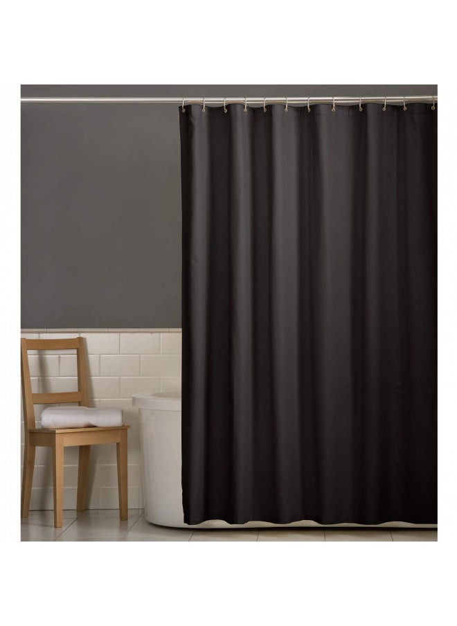 MAYTEX - MAYTEX, Black Soft Microfiber Water Repellent Fabric, Shower Curtain Liner - Image 1