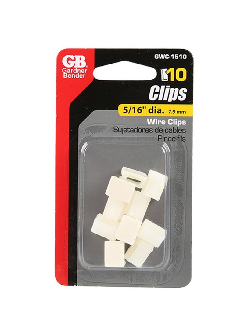 Gardner Bender - GB Gardner Bender Self Adhesive Wire Clips Pack Of 10 - Image 1