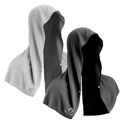 Sukeen Cooling Hoodie Towel, Absorbent Quick-Drying Cooling Towels for Neck and Face, UV Sun Protection Cooling Neck Wraps Sport Head Cooling Towel Hot Weather - Image 1