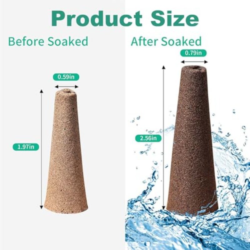50 Pack Grow Sponges with Tweezer for Hydroponic Indoor Garden Compatible with Aero-Garden Seed Pods High Air Porosity Design Home Office Use - Image 2