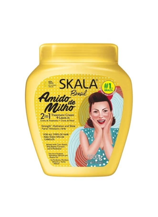 سكالا كريم بالنشا لإصلاح وترطيب الشعر من سكالا - 1000 غ - Image 1