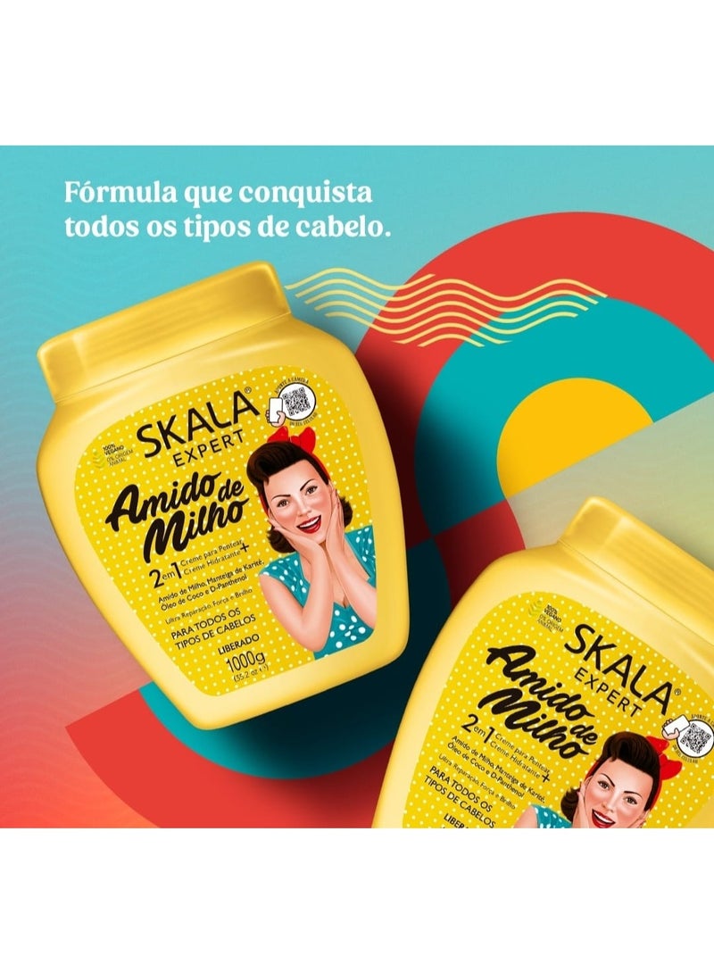 سكالا كريم بالنشا لإصلاح وترطيب الشعر من سكالا - 1000 غ - Image 2