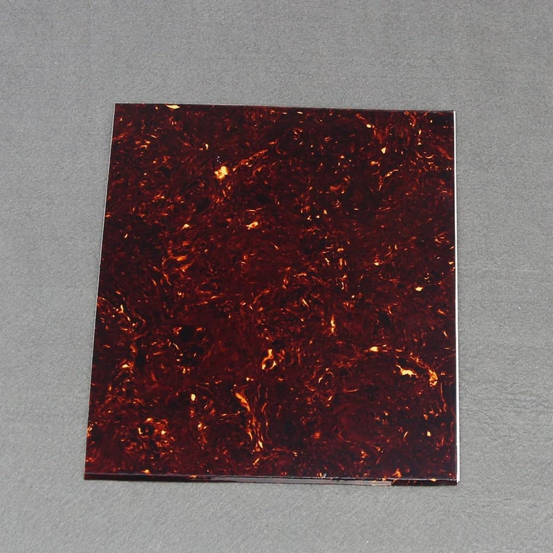 FLEOR 20x17cm Acoustic Pickguard Blank Material Self Adhesive Guitar Pick Guard Scratch Plate Sheet, Brown Tortoise - Image 3