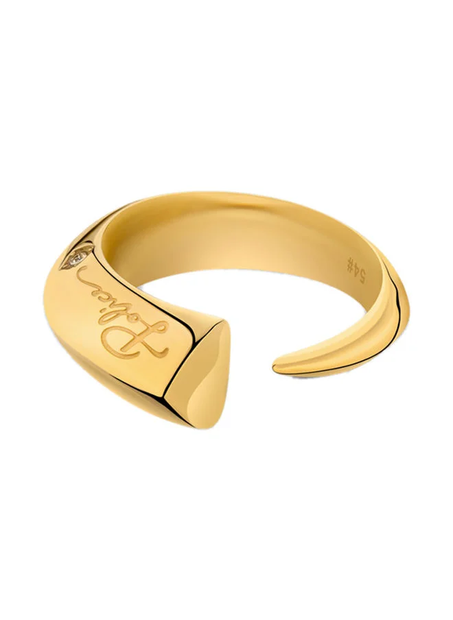 بوليس Police Talon Gold with White Crystal Ring for Women - PEJLF2213112