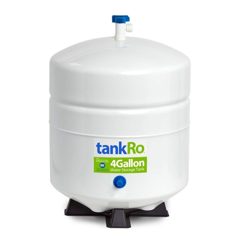 tankRo RO132TNK RO Water Filtration System Expansion Tank 4 Gallon Capacity NSF Certified Compact Reverse Osmosis Water Storage Pressure Tank 14 Tank Ball Valve
