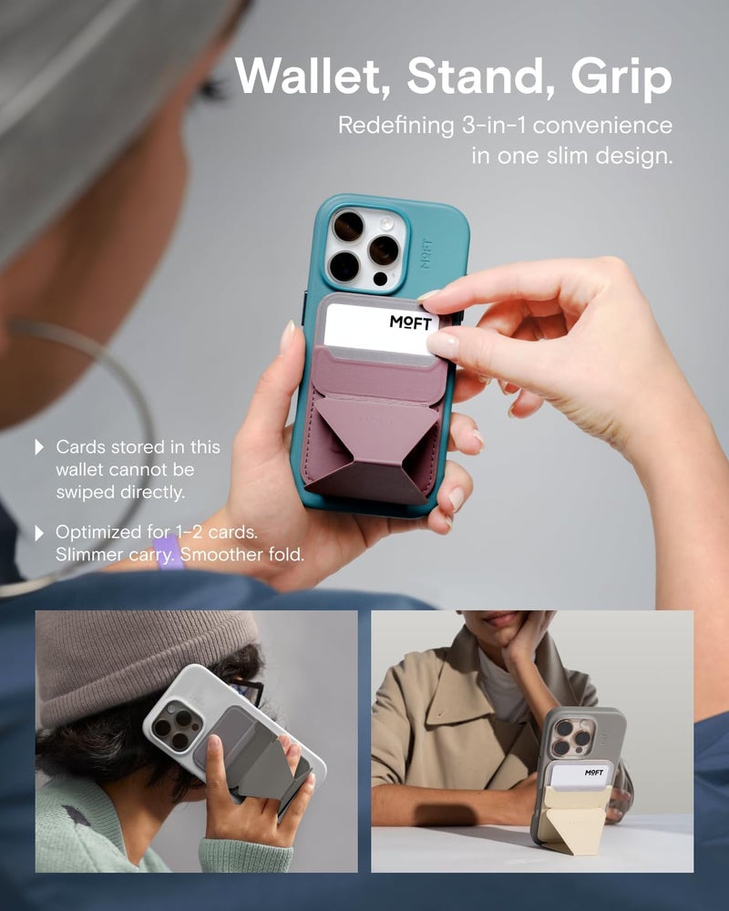 MOFT Magnetic Wallet Stand Compatible with iPhone 17/16/15/14/13/12 Series, Angle Adjustment & Magsafe Compatible MOVAS Phone Stand,Jungle - Image 3