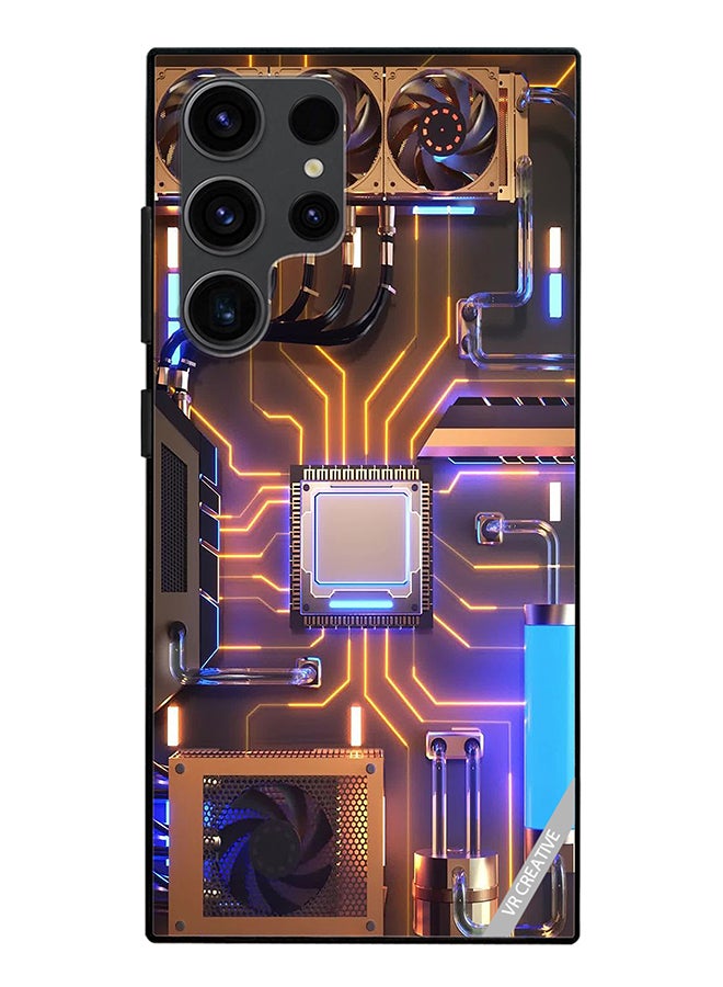 VR CREATIVE Protective Case Cover For Samsung Galaxy S24 Ultra Server Design Multicolour - Image 1