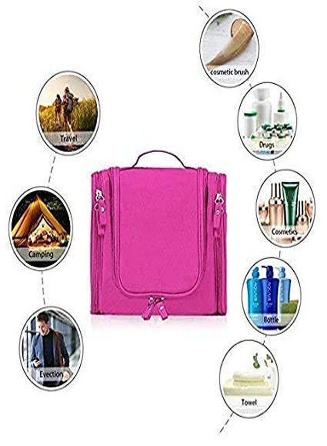 TETRIX Multifunctional Extra Large Cosmetic Bag for Travel, Makeup Organizer for Accessories, Waterproof Household Grooming Kit Storage with Hook for Hanging, for Men and Women, Random Color - Image 3