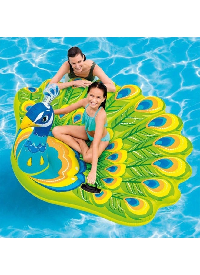 Generic - Dwl Flamingo Swimming Ring Inflatable Mount Unicorn Adult And Kidsren Floating Bed Water Red Crane Swimming Pool Floating-The Outer Diameter After Inflation:Single (without Pump)-Inner Diameter After Inflating:Sky Blue Whale - Image 1