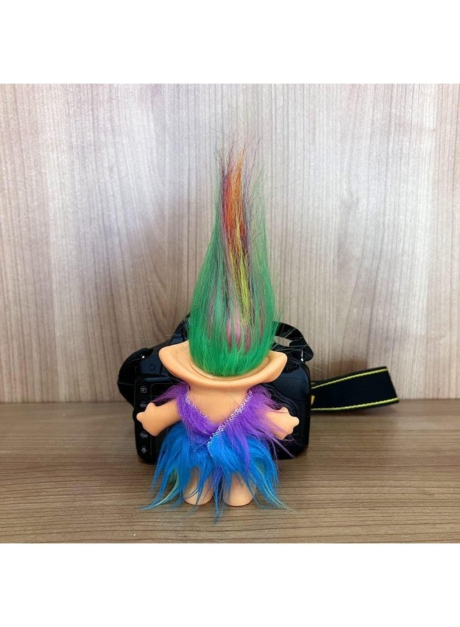 Yintlilocn 2Pack Retro Vintage Troll Dolls Set,Lucky Doll Chromatic Adorable for Collections, School Project, Arts and Crafts, Party Favors (Style3-Purple&Blue) - Image 5