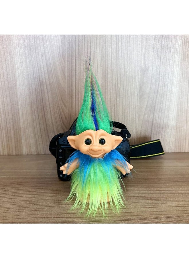 Yintlilocn 2Pack Retro Vintage Troll Dolls Set,Lucky Doll Chromatic Adorable for Collections, School Project, Arts and Crafts, Party Favors (Style3-Purple&Blue) - Image 2